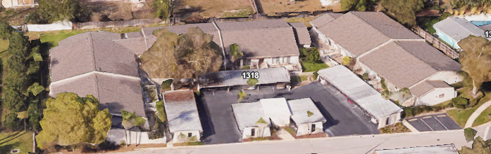 Aerial view of 1318 Moreland Drive, Clearwater FL